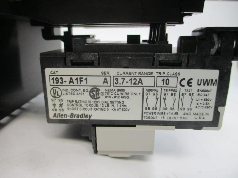 ALLEN BRADLEY 150-A09NB-F1 SER. A 380/480VAC 9A (BR/WH) NSMP