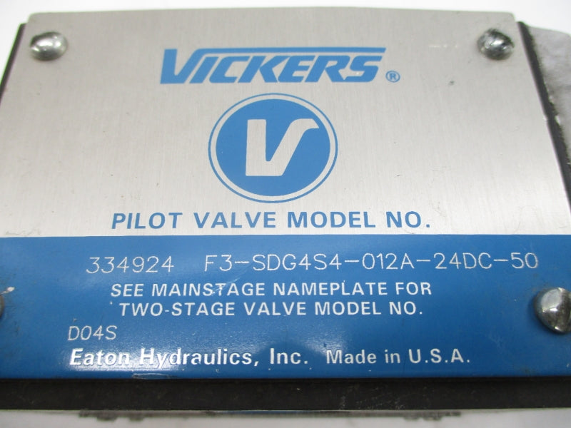 VICKERS F3-SDG4S4-012A-24DC-50 334924 24V NSNP