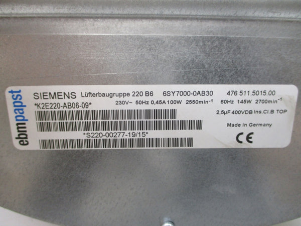 SIEMENS 6SY7000-0AB30 230V 0.45A NSMP