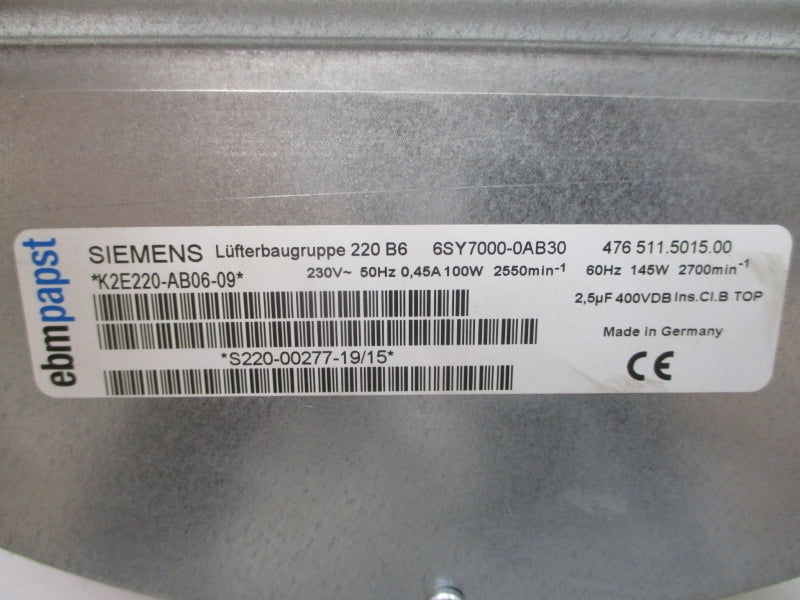 SIEMENS 6SY7000-0AB30 230V 0.45A NSMP