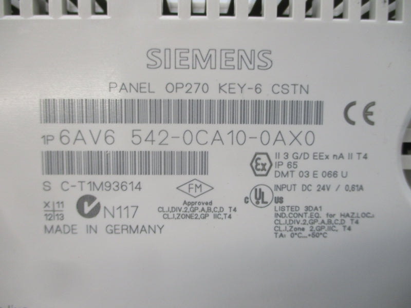 SIEMENS 6AV6542-0CA10-0AX0 24VDC 0.61A NSMP