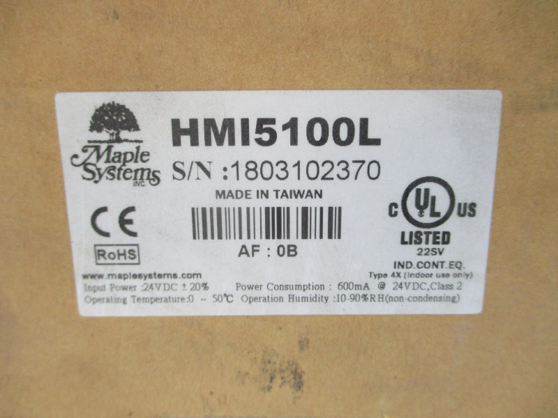 MAPLE SYSTEMS HMI5100L 24VDC NSMP