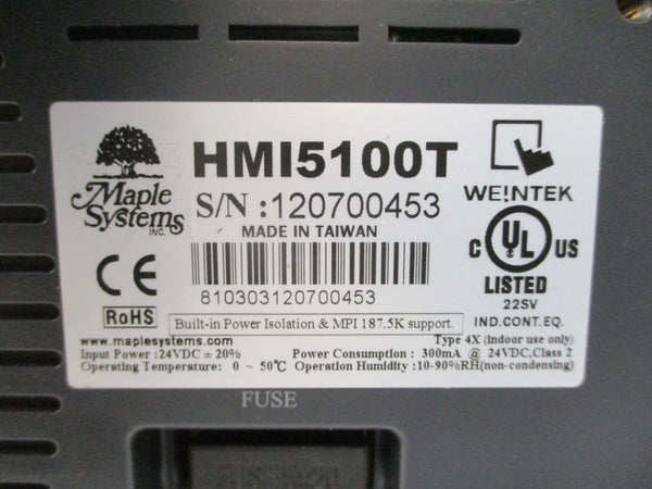 MAPLE SYSTEMS HMI5100T 24VDC NSMP