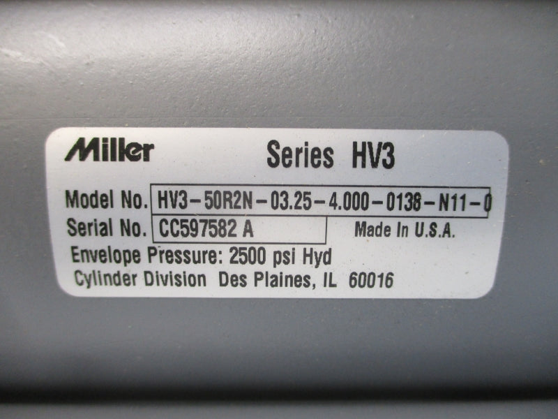 MILLER HV3-50R2N-03.25-4.000-0138-N11-0 SER. HV3 2500PSI NSMP