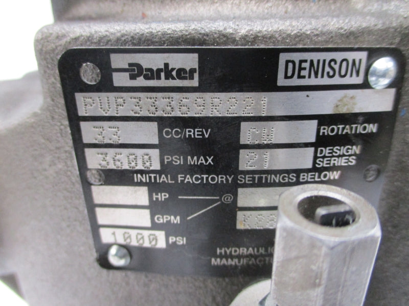 PARKER PVP33369R221 3600PSI NSNP