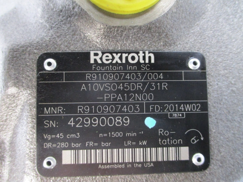 REXROTH A10VS045DR/31R-PPA12N00 R910907403/004 NSNP