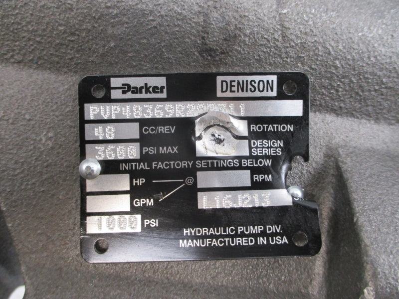 PARKER PVP48369R29B311 3600PSI NSNP