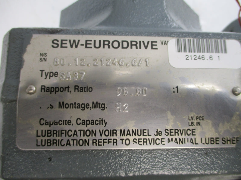 SEW-EURODRIVE SA37DT71C4NV11 230/460V 1.32/0.66A NSNP