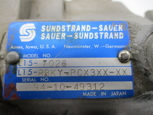 SUNDSTRAND SAUER L15-7026 L15-RBKY-PCX3XX-XX UNMP