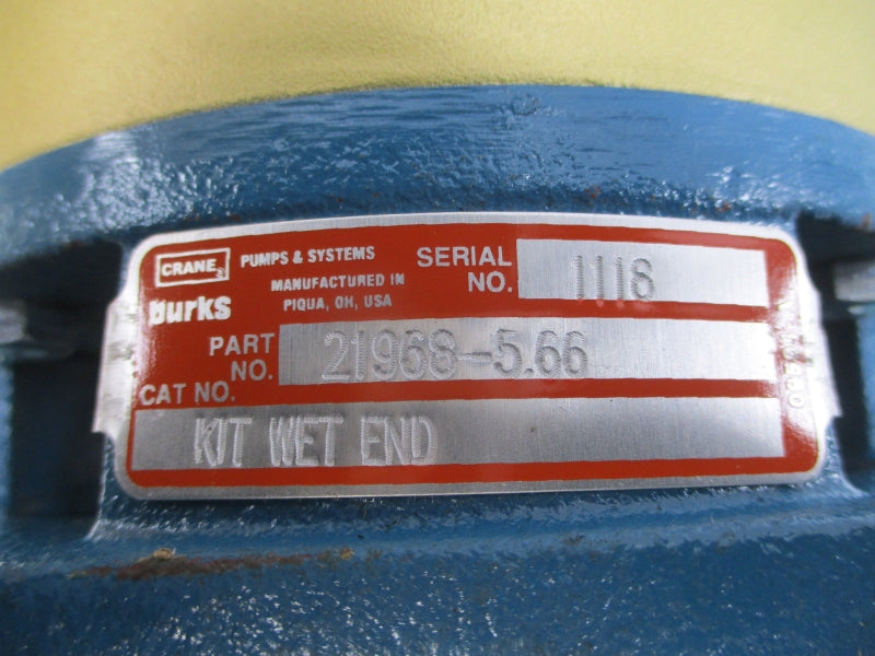 CRANE BURKS 21968-5.66 EJM3555 208-230/460V 5.3-5/2.5A NSNP