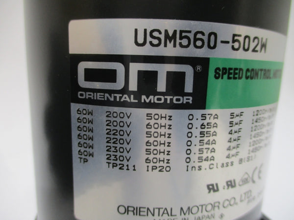 ORIENTAL MOTOR MSS560-502WJ-6 200-220/230V 0.54-0.57/0.65A NSMP