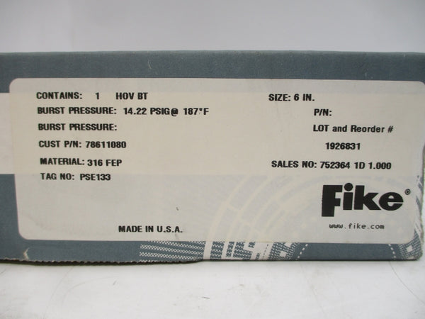 FIKE 78611080 14.22PSI 6" NSMP