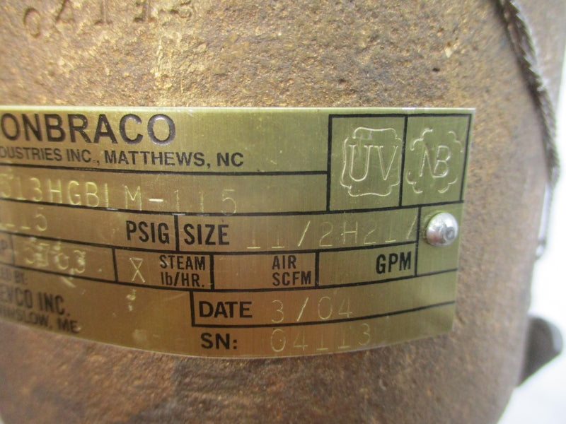 CONBRACO 513HGBLM-115 115PSI 1-1/2" NSNP