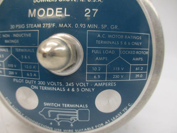 MAGNETROL 27 115/230VAC 6.5/13.0A 30PSI NSNP