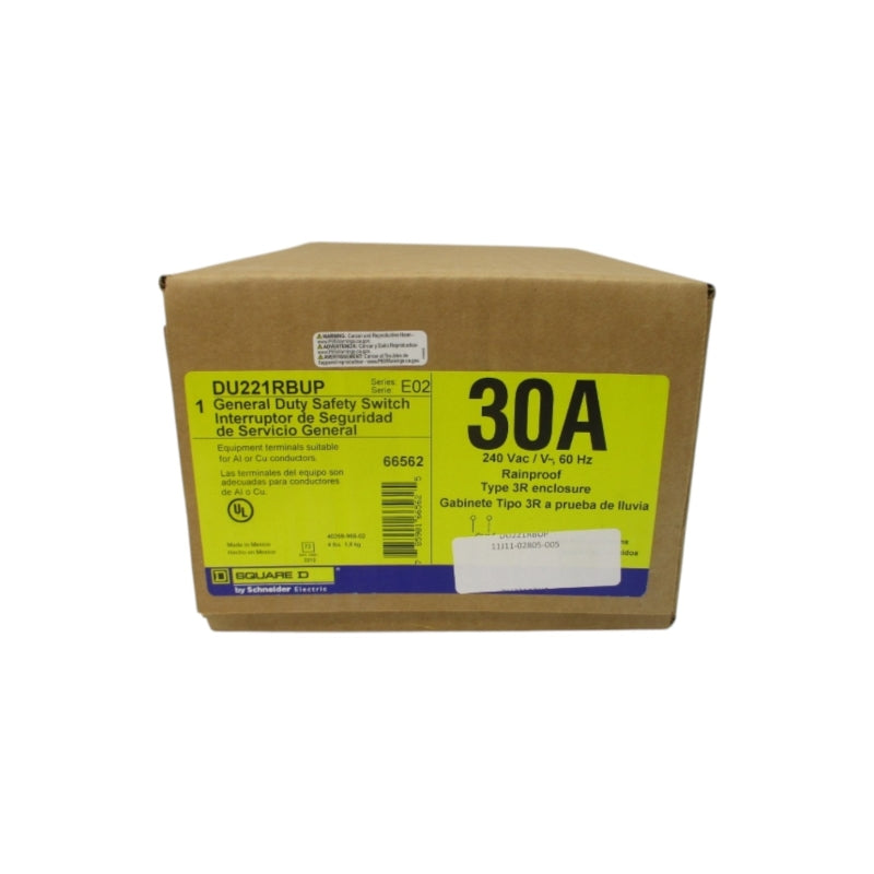 SQUARE D DU221RBUP SER. E02 240VAC 30A NSFS