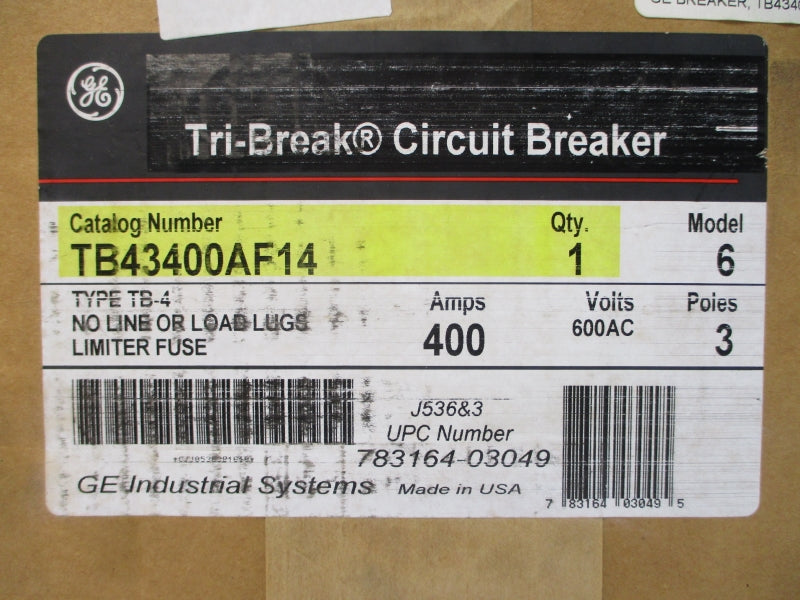 GENERAL ELECTRIC TB43400AF14 600VAC 400A NSMP