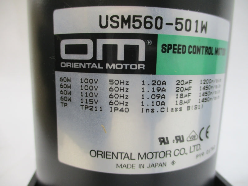 ORIENTAL MOTOR MSS560-501WU-1 115V 1.10A NSMP