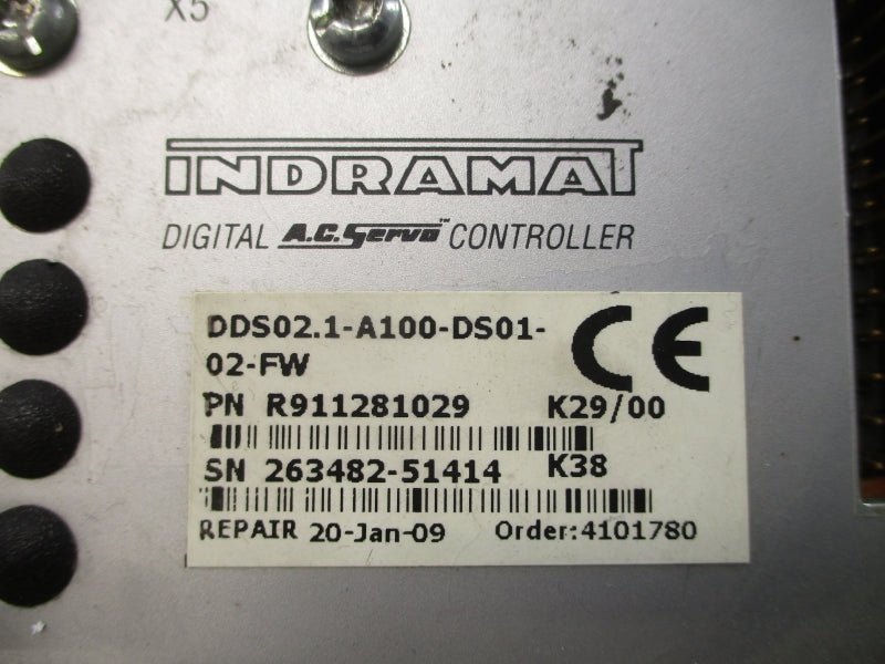 INDRAMAT DDS02.1-A100-DS01-02-FW R911281029 300VDC UNMP