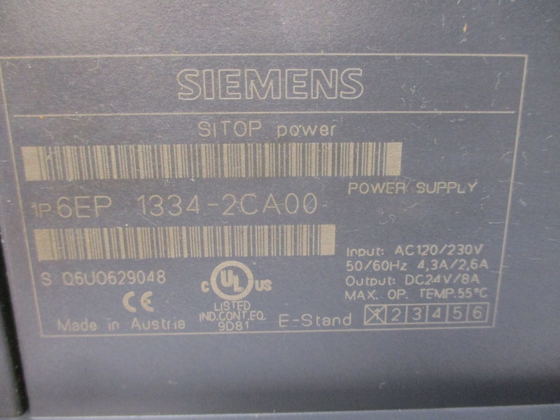SIEMENS 6EP1334-2CA00 120/230VAC 4.3/2.6A UNMP