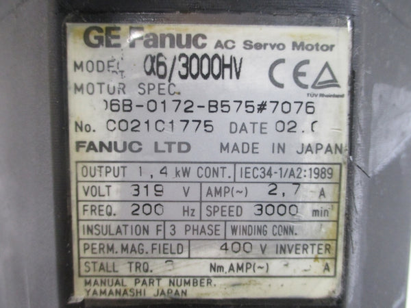 GE FANUC A06B-0172-B575#7076 319VAC 2.7A NSNP