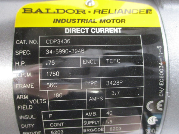 BALDOR CDP3436 34-5990-3946 180V 3.7A NSMP