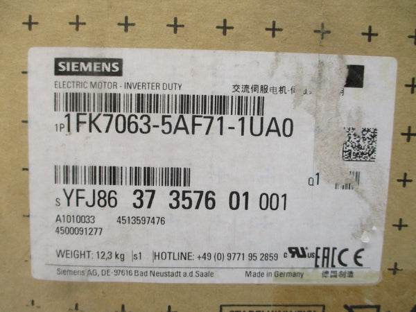 SIEMENS 1FK7063-5AF71-1UA0 263V 8/5.6A NSMP