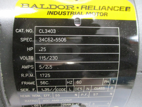 BALDOR CL3403 34C62-5506 115/230V 5/2.5A NSMP