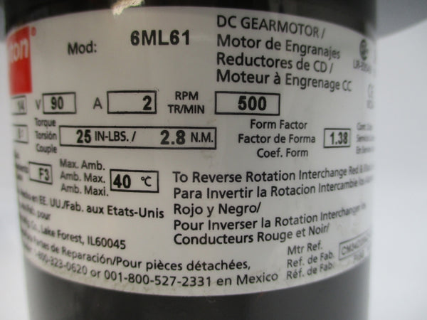 DAYTON 6ML61 90V 2A NSNP