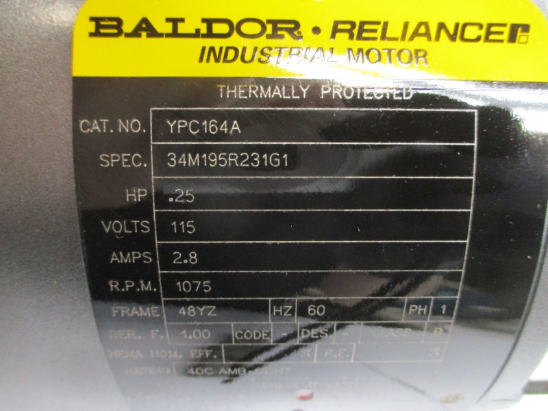 BALDOR YPC164A 34M195R231G1 115V 2.8A NSMP