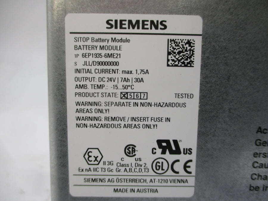 SIEMENS 6EP1935-6ME21 24VDC 1.75A NSMP