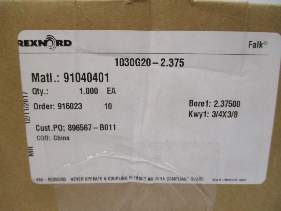 REXNORD 91040401 2.375" NSMP