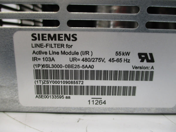 SIEMENS 6SL3000-0BE25-5AA0 480/275V 103A NSMP