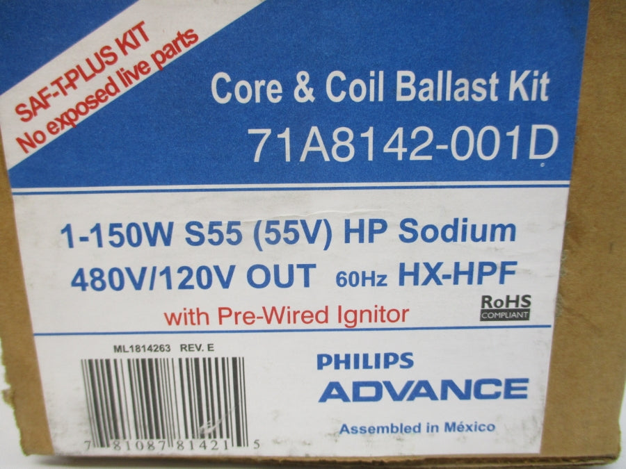 PHILIPS ADVANCE 71A8142-001D 480V 0.78A NSMP