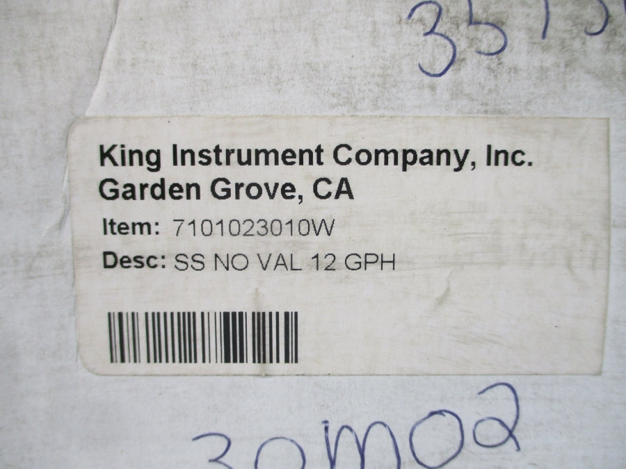 KING INSTRUMENT 7101023010W 4000PSI NSMP
