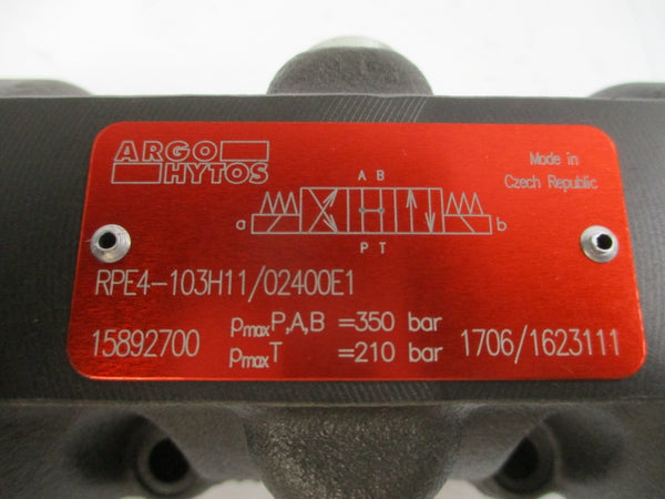 ARGO HYTOS RPE4-103H11/02400E1 15892700 24VDC 1.73A NSNP