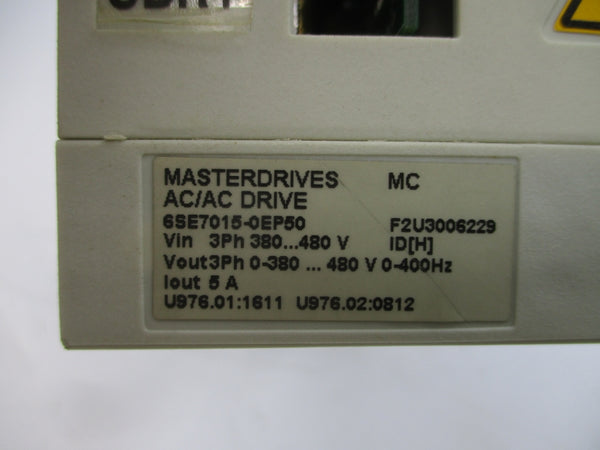 SIEMENS 6SE7015-0EP50-Z 380-480VAC 5A UNMP