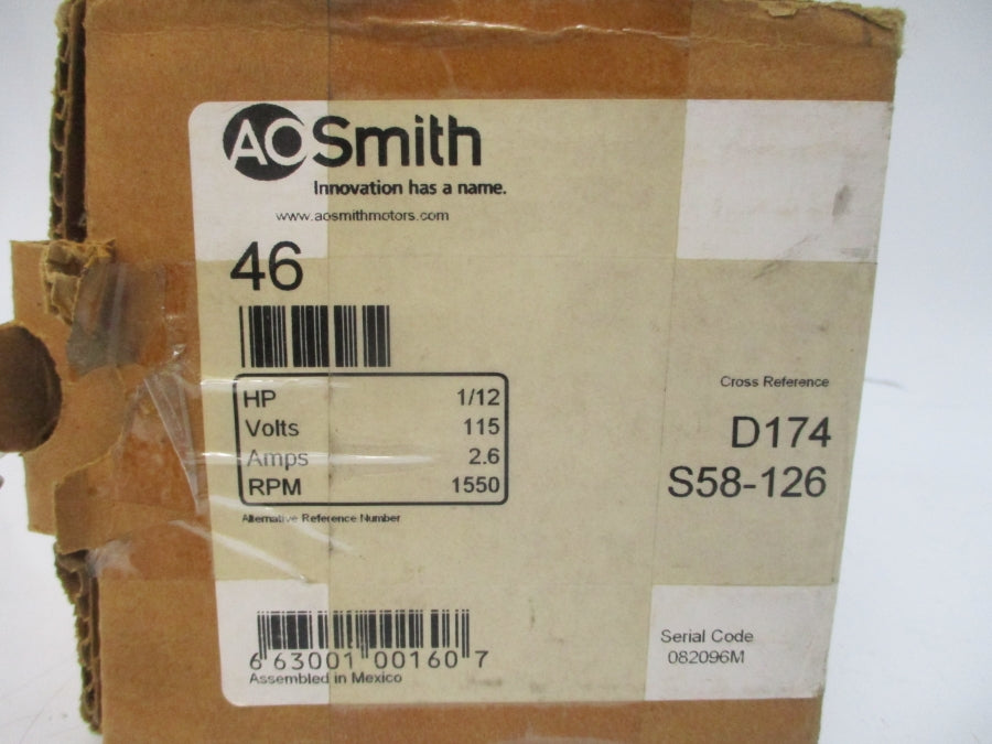 A.O. SMITH 46 CA2G177N# 115V 2.6A NSMP