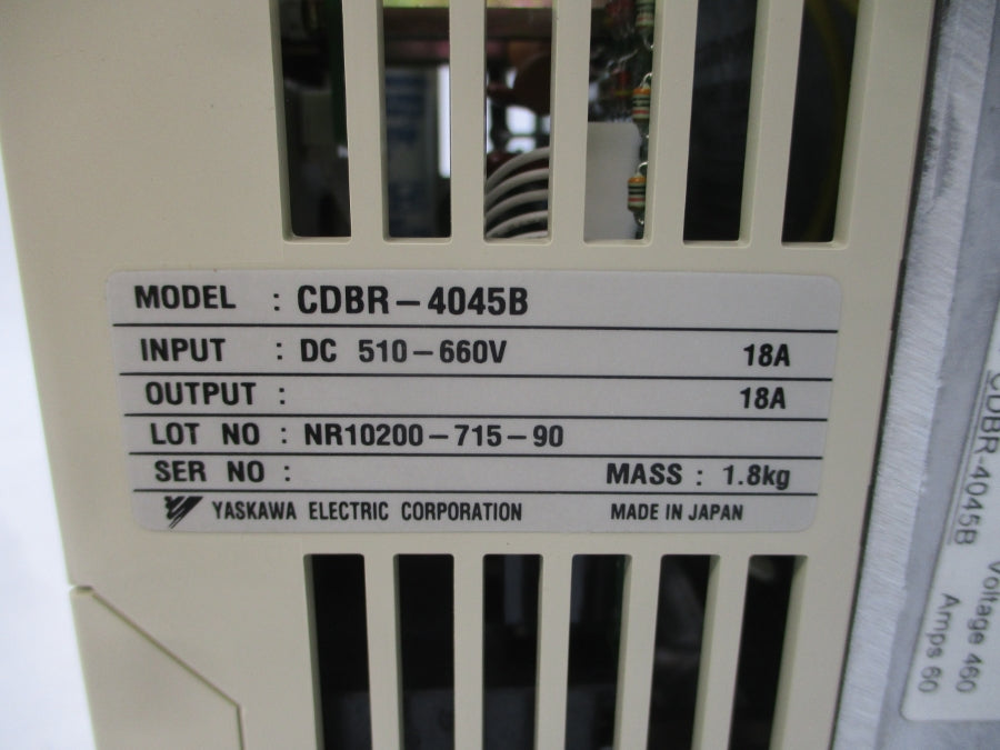 YASKAWA CDBR-4045B 510-660VDC 18A NSMP