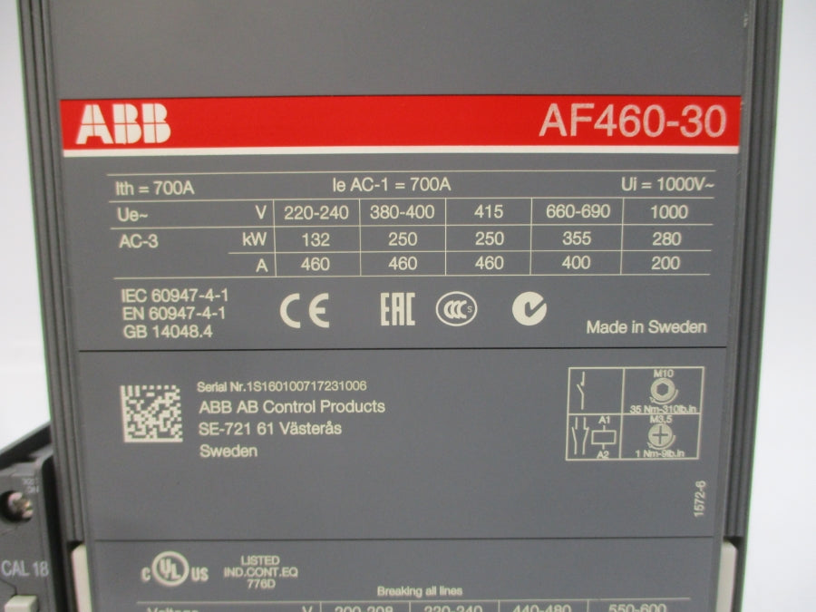 ABB AF460-30 100-250V 700A NSNP