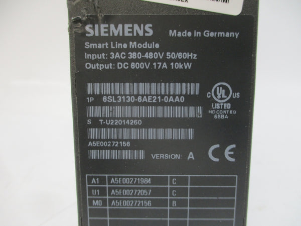 SIEMENS 6SL3130-6AE21-0AA0 380-480VAC 17A NSNP