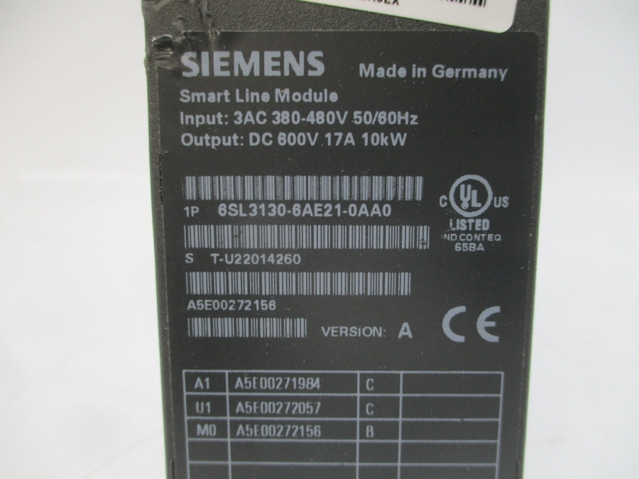 SIEMENS 6SL3130-6AE21-0AA0 380-480VAC 17A NSNP