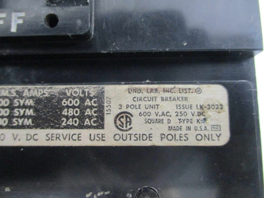 SQUARE D KAL36070 600VAC 70A UNMP