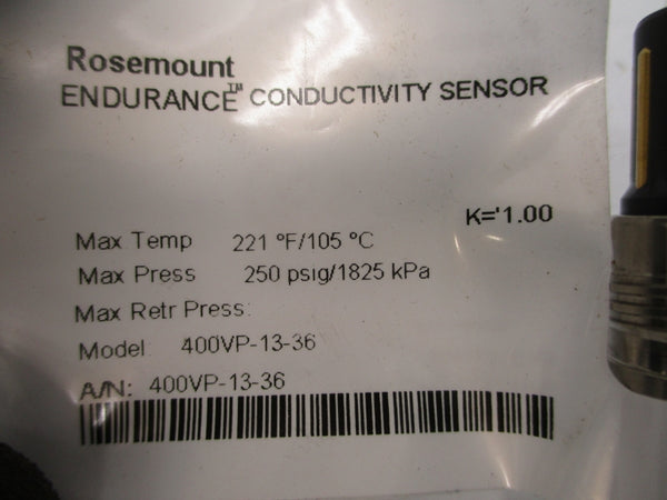 ROSEMOUNT 400VP-13-36 250PSI NSMP