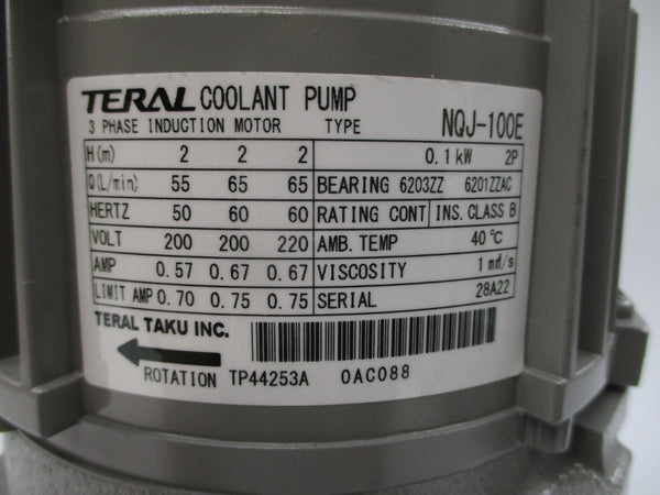 TERAL NQJ-100E 200/220V 0.57/0.67A NSNP