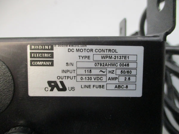 BODINE ELECTRIC WPM-2137E1 115V 2.5A (AS PICTURED) NSNP