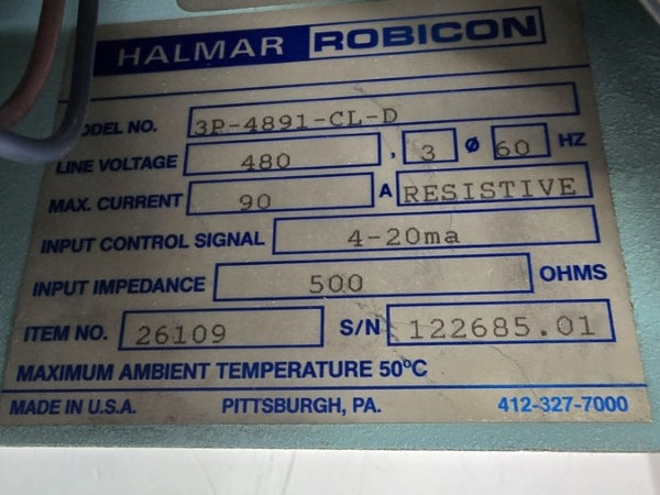 HALMAR ROBICON 3P-4891-CL-D 480V 90A UNMP