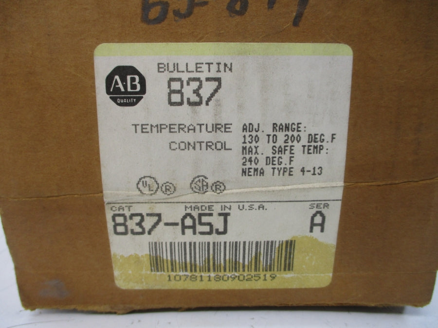 ALLEN BRADLEY 837-A5J SER. A 24-600VAC (BR/YL) NSMP
