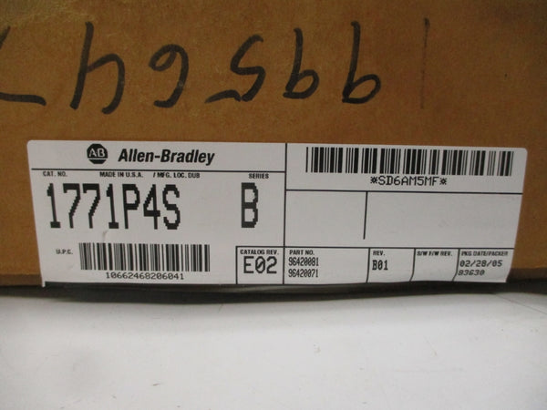 ALLEN BRADLEY 1771-P4S SER. B 120VAC 8.0A REV. E02 NSMP