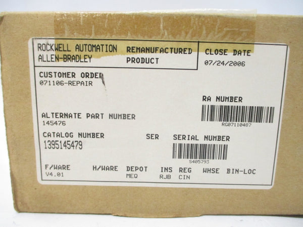 ALLEN BRADLEY 145479 F/W V4.01 REV. 07 REMAN