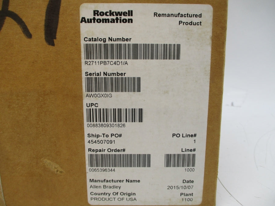 ALLEN BRADLEY 2711P-B7C4D1 SER. A 24VDC REMAN